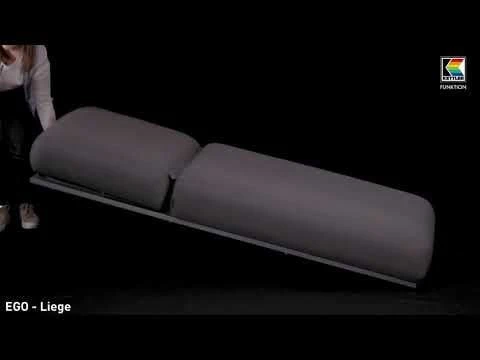 Kettler Ego Gartenliege 213x90x33cm Sunbrella Silber/Grau meliert Kettler Ego Gartenliege 213x90x33cm Sunbrella Silber/Grau Meliert -Kettler 1085032 v 2904