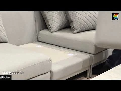 Kettler Ego Modular Ecklounge 4tlg. Sunbrella Silber/Hellgrau Meliert Kettler Ego Modular Ecklounge 4tlg. Sunbrella Silber/Hellgrau Meliert -Kettler 1106471 v 829