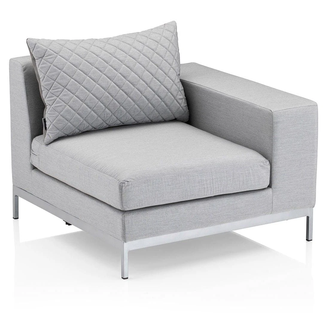 Kettler Ego Modular Gartensofa + Loungetisch Ø92cm Sunbrella Silber/Hellgrau Meliert Kettler Ego Modular Gartensofa + Loungetisch Ø92cm Sunbrella Silber/Hellgrau Meliert -Kettler 1106581 2