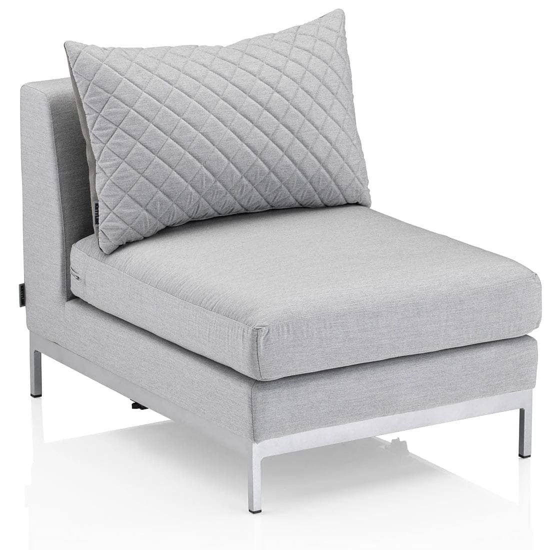 Kettler Ego Modular Gartensofa + Loungetisch Ø92cm Sunbrella Silber/Hellgrau Meliert Kettler Ego Modular Gartensofa + Loungetisch Ø92cm Sunbrella Silber/Hellgrau Meliert -Kettler 1106581 3