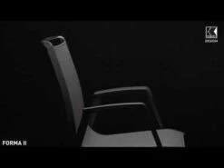 Kettler Forma II Stapelsessel Aluminium/Sunbrella Silber/Flanelle