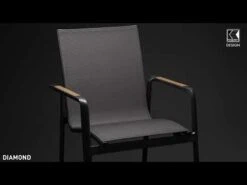 Kettler Diamond Stapelsessel Aluminium/Outdoorgewebe Anthrazit/Charcoal