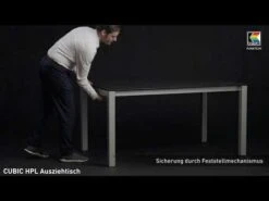 Kettler Cubic Ausziehtisch 150/210x95 Cm Aluminium/HPL Anthrazit