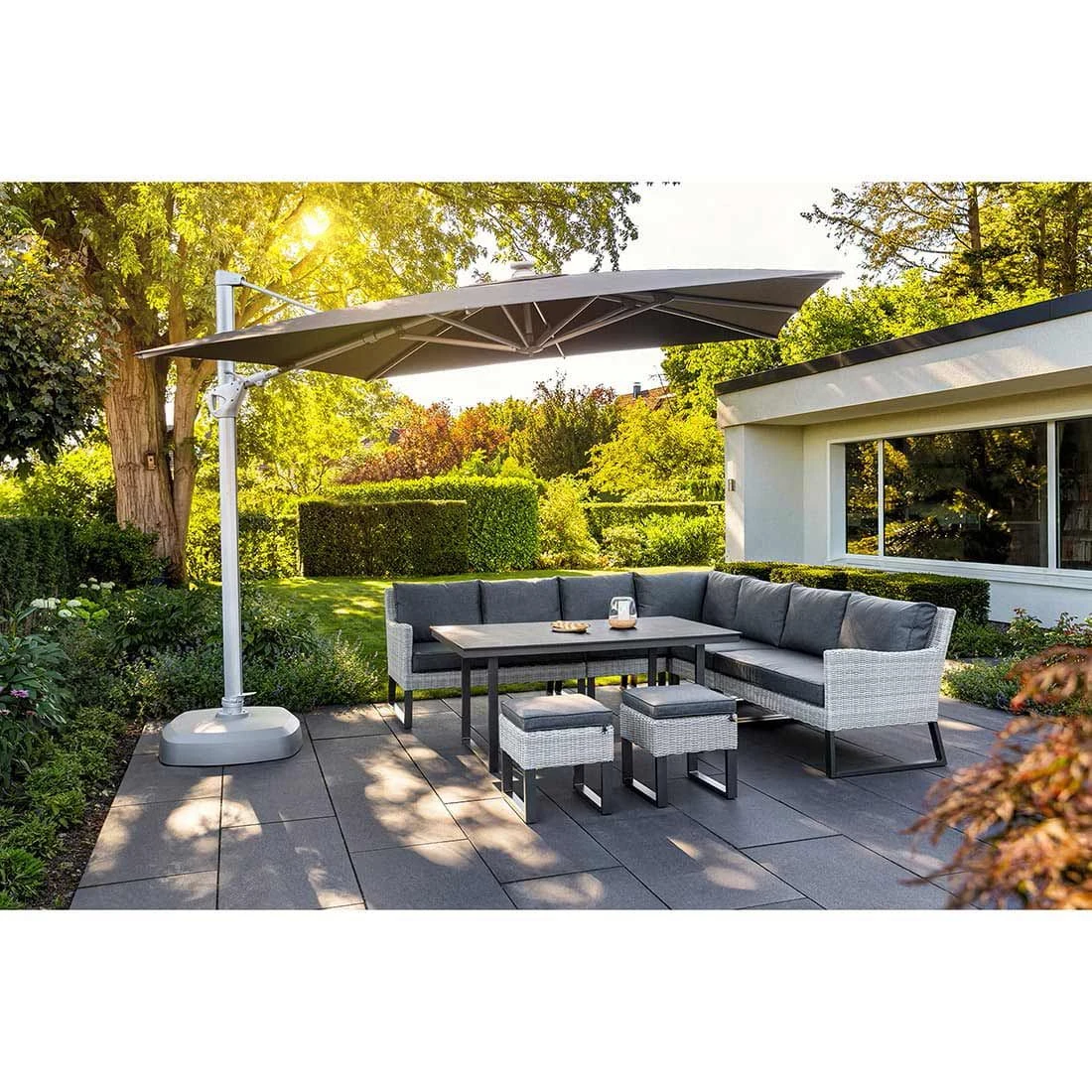 Kettler Palma Wing Modular Hocker Geflecht/Polster White Wash Kettler Palma Wing Modular Hocker Geflecht/Polster White Wash -Kettler 1306231 2