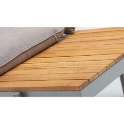 Kettler Straight Eck-/Endmodul Aluminium/Teak/Olefin Silber/Beige-Braun 2 Kettler Straight Eck-/Endmodul Aluminium/Teak/Olefin Silber/Beige-Braun -Kettler 1306297 3