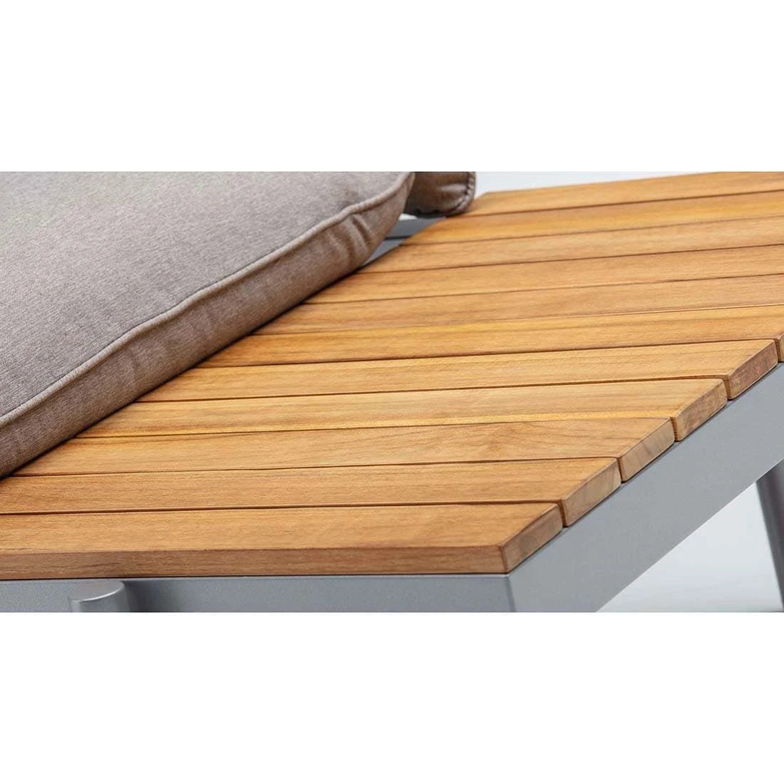 Kettler Straight Eck-/Endmodul Aluminium/Teak/Olefin Silber/Beige-Braun Kettler Straight Eck-/Endmodul Aluminium/Teak/Olefin Silber/Beige-Braun -Kettler 1306297 3