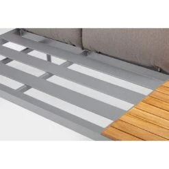 Kettler Straight Eck-/Endmodul Aluminium/Teak/Olefin Silber/Beige-Braun 4 Kettler Straight Eck-/Endmodul Aluminium/Teak/Olefin Silber/Beige-Braun -Kettler 1306297 5