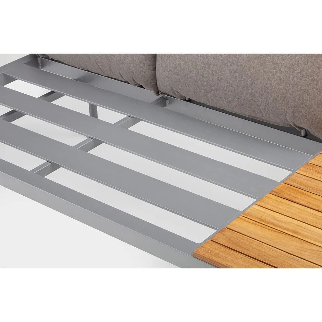 Kettler Straight Eck-/Endmodul Aluminium/Teak/Olefin Silber/Beige-Braun Kettler Straight Eck-/Endmodul Aluminium/Teak/Olefin Silber/Beige-Braun -Kettler 1306297 5