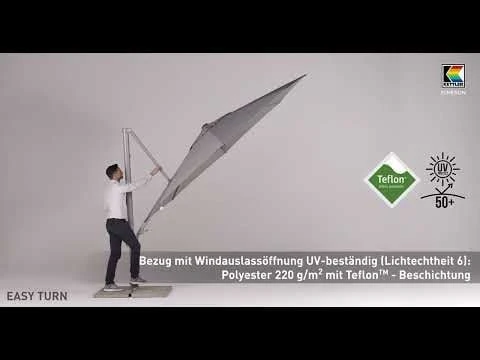 Kettler Easy Turn Ampelschirm Ø330cm Aluminium/Polyester Silber/Charcoal Kettler Easy Turn Ampelschirm Ø330cm Aluminium/Polyester Silber/Charcoal -Kettler 1306693 v 2419