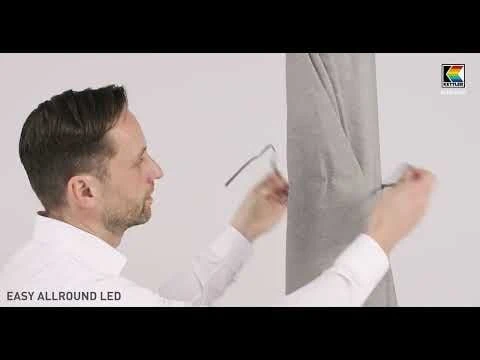Kettler Easy Allround LED Stockschirm Ø300cm Aluminium/Polyester Silber/Hellgrau Meliert Kettler Easy Allround LED Stockschirm Ø300cm Aluminium/Polyester Silber/Hellgrau Meliert -Kettler 1306748 v 2398