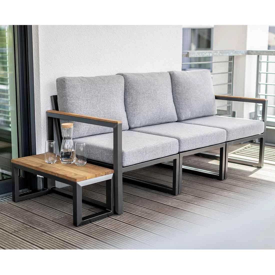 Kettler Ocean Skid City Line Gartensofa inkl. Beistelltisch Alu/Olefin Anthrazit/Hellgrau Meliert Kettler Ocean Skid City Line Gartensofa Inkl. Beistelltisch Alu/Olefin Anthrazit/Hellgrau Meliert -Kettler 1309927 1