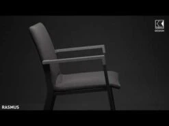 Kettler Rasmus Gartenmöbelset 5-tlg. + Tisch 160x95cm Anthrazit/Sooty