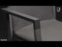 Kettler Rasmus Gartenmöbelset 5-tlg. + Tisch 160x95cm Silber/Flanelle