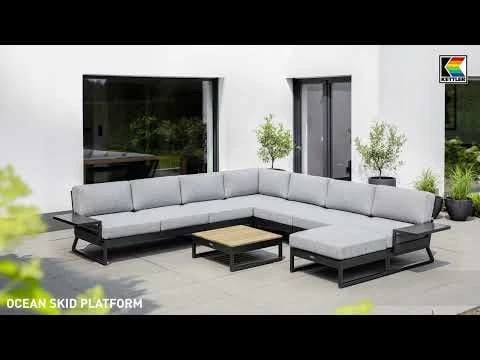 Kettler Ocean Skid Platform Gartensofa Aluminium/Olefin Anthrazit/Grau Meliert Kettler Ocean Skid Platform Gartensofa Aluminium/Olefin Anthrazit/Grau Meliert -Kettler 1368931 v 3128