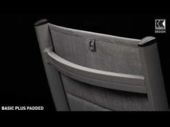 Kettler Basic Plus Pad Stapelsessel Aluminium/Outdoorgewebe Silber/Anthrazit Meliert