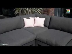 Kettler Comfort Hocker Aluminium/Agora Anthrazit Matt/Graphite