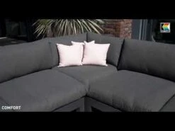 Kettler Comfort Loungetisch Aluminium/Keramik-Glas Anthrazit Matt/Anthrazit