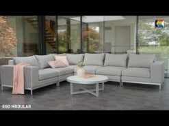 Kettler Ego Modular Gartensofa Aluminium/Sunbrella® Anthrazit/Sooty