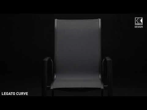 Kettler Legato Curve Stapelsessel Aluminium/Textilene Anthrazit Kettler Legato Curve Stapelsessel Aluminium/Textilene Anthrazit -Kettler 911111 v 2919