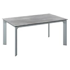Kettler Diamond Gartentisch 160x95cm Aluminium/HPL Silber/Silbergrau