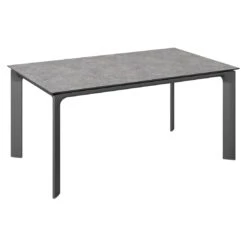 Kettler Diamond Gartentisch 160x95cm Aluminium/HPL Anthrazit/Kalksandstein