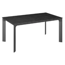 Kettler Diamond Gartentisch 160x95cm Aluminium/Keramik-Glas-Quarz Anthrazit/Fossil Natur