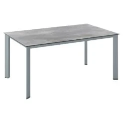 Kettler Edge Gartentisch 160x95cm Aluminium/HPL Silber/Silbergrau
