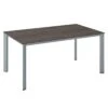 Kettler Edge Gartentisch 160x95cm Aluminium/Keramik-Glas Silber/Grau-Taupe