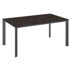 Kettler Edge Gartentisch 160x95cm Aluminium/Keramik-Glas Anthrazit