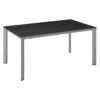 Kettler Edge Gartentisch 160x95cm Aluminium/Keramik-Glas-Quarz Silber/Fossil-Natur