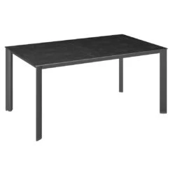 Kettler Edge Gartentisch 160x95cm Aluminium/Keramik-Glas-Quarz Anthrazit/Fossil Natur