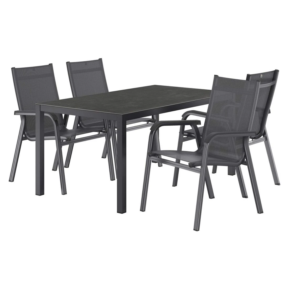 Kettler Basic Plus Gartenmöbel-Set 5-tlg.+ Tisch 160x90cm Anthrazit/Dark Grey Kettler Basic Plus Gartenmöbel-Set 5-tlg.+ Tisch 160x90cm Anthrazit/Dark Grey -Kettler kettler basic plus gartenmoebel set 5 tlg tisch 160x90cm 1487544 2