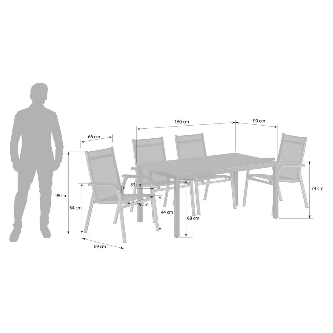 Kettler Basic Plus Gartenmöbel-Set 5-tlg.+ Tisch 160x90cm Anthrazit/Dark Grey Kettler Basic Plus Gartenmöbel-Set 5-tlg.+ Tisch 160x90cm Anthrazit/Dark Grey -Kettler kettler basic plus gartenmoebel set 5 tlg tisch 160x90cm 1487544 3