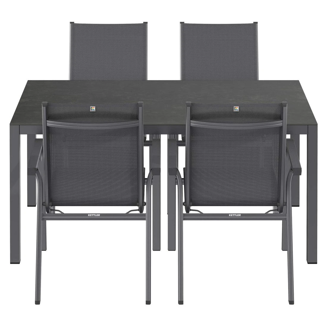 Kettler Basic Plus Gartenmöbel-Set 5-tlg.+ Tisch 160x90cm Anthrazit/Dark Grey Kettler Basic Plus Gartenmöbel-Set 5-tlg.+ Tisch 160x90cm Anthrazit/Dark Grey -Kettler kettler basic plus gartenmoebel set 5 tlg tisch 160x90cm 1487544 4