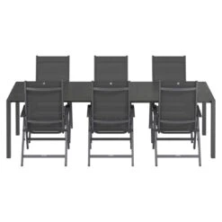 Kettler Basic Plus Gartenmöbel-Set 7-tlg.+Tisch 160/267x91cm Anthrazit 4 Kettler Basic Plus Gartenmöbel-Set 7-tlg.+Tisch 160/267x91cm Anthrazit -Kettler kettler basic plus gartenmoebel set 7 tlg tisch 160 267x91cm 1487390 5