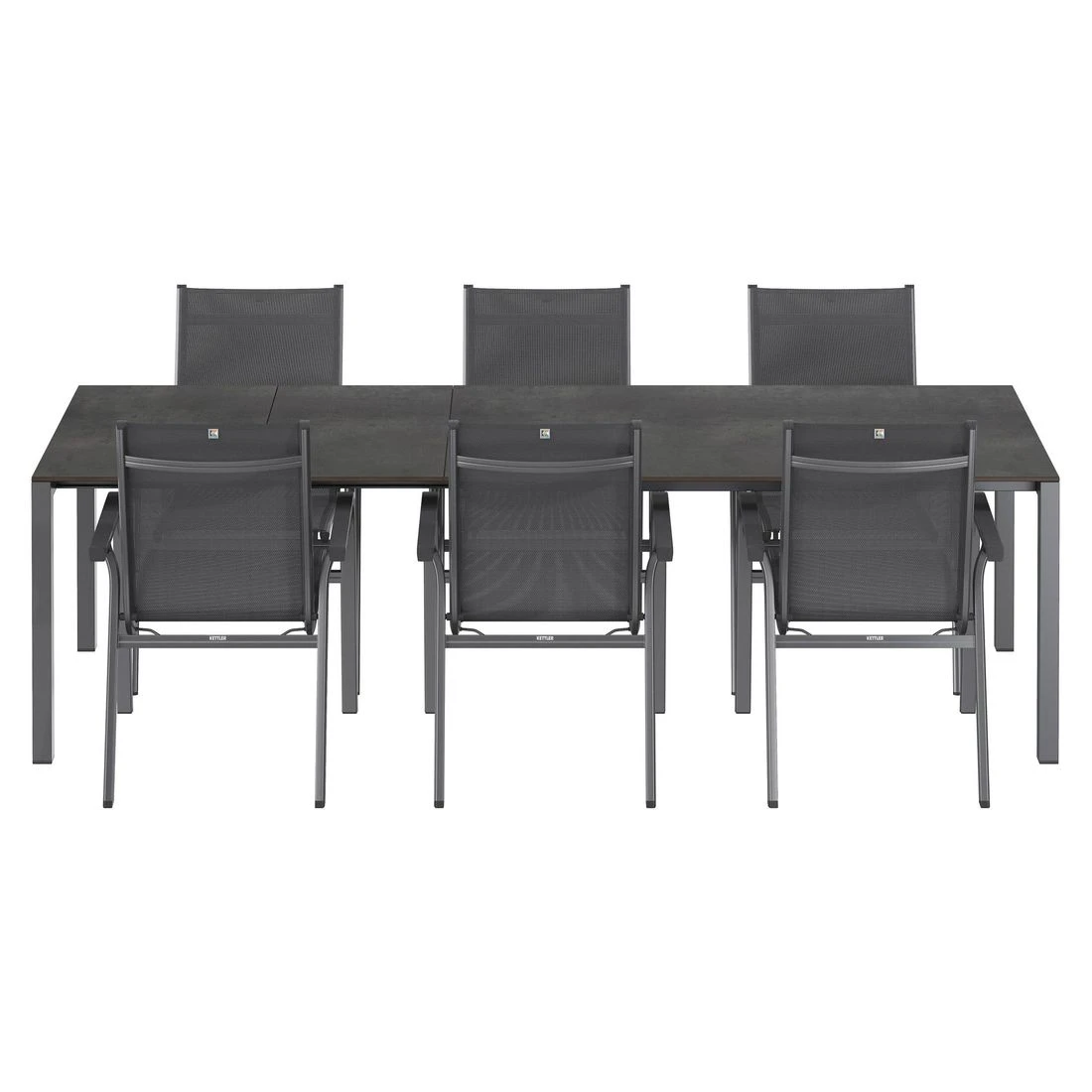 Kettler Basic Plus Gartenmöbel-Set 7-tlg.+Tisch 160/267x91cm Anthrazit/Zement Kettler Basic Plus Gartenmöbel-Set 7-tlg.+Tisch 160/267x91cm Anthrazit/Zement -Kettler kettler basic plus gartenmoebel set 7 tlg tisch 160 267x91cm 1487478 5