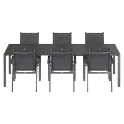 Kettler Basic Plus Gartenmöbel-Set 7-tlg.+Tisch 160/267x91cm Anthrazit/Dark Grey 4 Kettler Basic Plus Gartenmöbel-Set 7-tlg.+Tisch 160/267x91cm Anthrazit/Dark Grey -Kettler kettler basic plus gartenmoebel set 7 tlg tisch 160 267x91cm 1487500 5