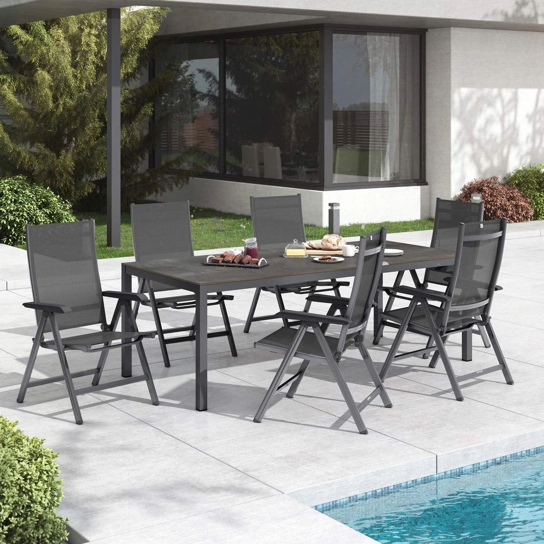 Kettler Basic Plus Gartenmöbel-Set 7-tlg. +Tisch 220x100cm Anthrazit Kettler Basic Plus Gartenmöbel-Set 7-tlg. +Tisch 220x100cm Anthrazit -Kettler kettler basic plus gartenmoebel set 7 tlg tisch 220x100cm 1487291 1