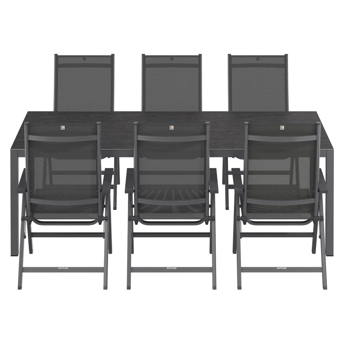 Kettler Basic Plus Gartenmöbel-Set 7-tlg.+ Tisch 220x100cm Anthrazit/Bromo Kettler Basic Plus Gartenmöbel-Set 7-tlg.+ Tisch 220x100cm Anthrazit/Bromo -Kettler kettler basic plus gartenmoebel set 7 tlg tisch 220x100cm 1487302 4