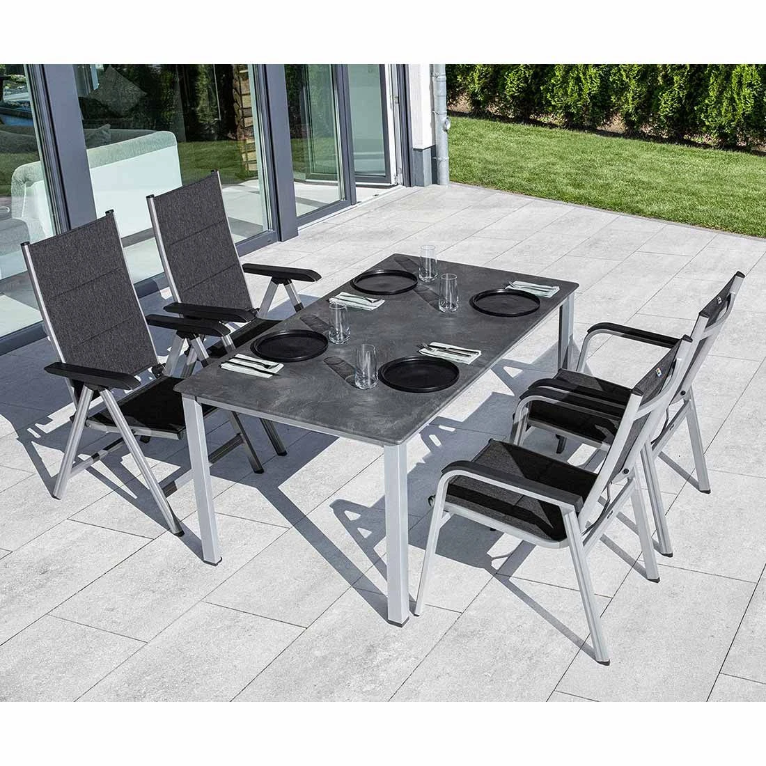Kettler Basic Plus Gartenmöbelset 5-tlg. mit Tisch 160x90cm Silber Kettler Basic Plus Gartenmöbelset 5-tlg. Mit Tisch 160x90cm Silber -Kettler kettler basic plus gartenmoebelset 4 tlg diningtisch 160x90cm 1393208 1