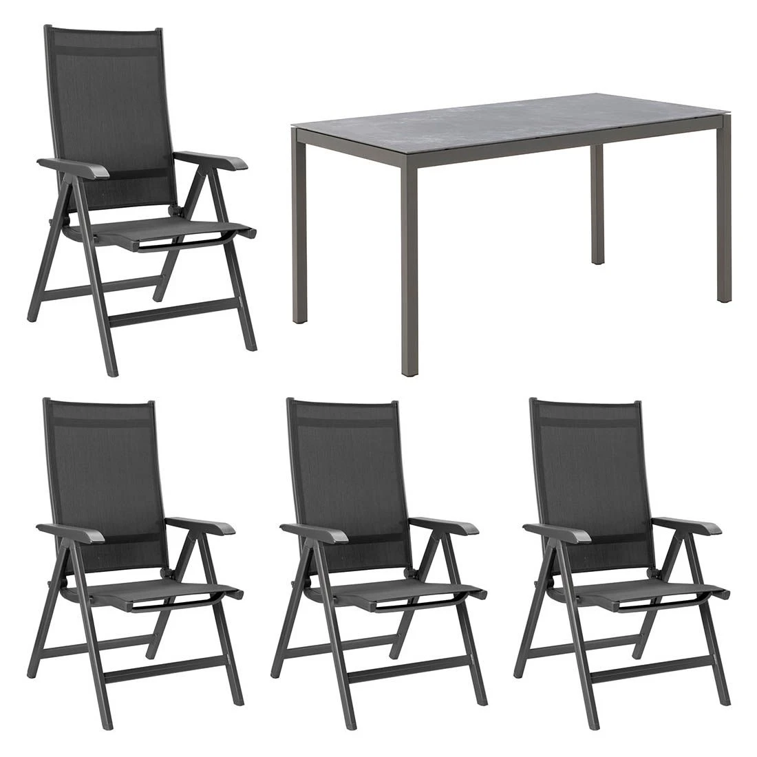 Kettler Basic Plus Gartenmöbelset 5-tlg. + Tisch 140x80 cm Anthrazit/Concrete Kettler Basic Plus Gartenmöbelset 5-tlg. + Tisch 140x80 Cm Anthrazit/Concrete -Kettler kettler basic plus gartenmoebelset 5 tlg tisch 140x80 cm 1442290 1