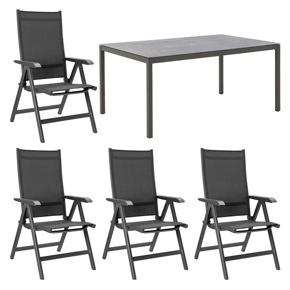 Kettler Basic Plus Gartenmöbelset 5-tlg. + Tisch 160x100 cm Anthrazit/Concrete Kettler Basic Plus Gartenmöbelset 5-tlg. + Tisch 160x100 Cm Anthrazit/Concrete -Kettler kettler basic plus gartenmoebelset 5 tlg tisch 160x100 cm 1442367 1