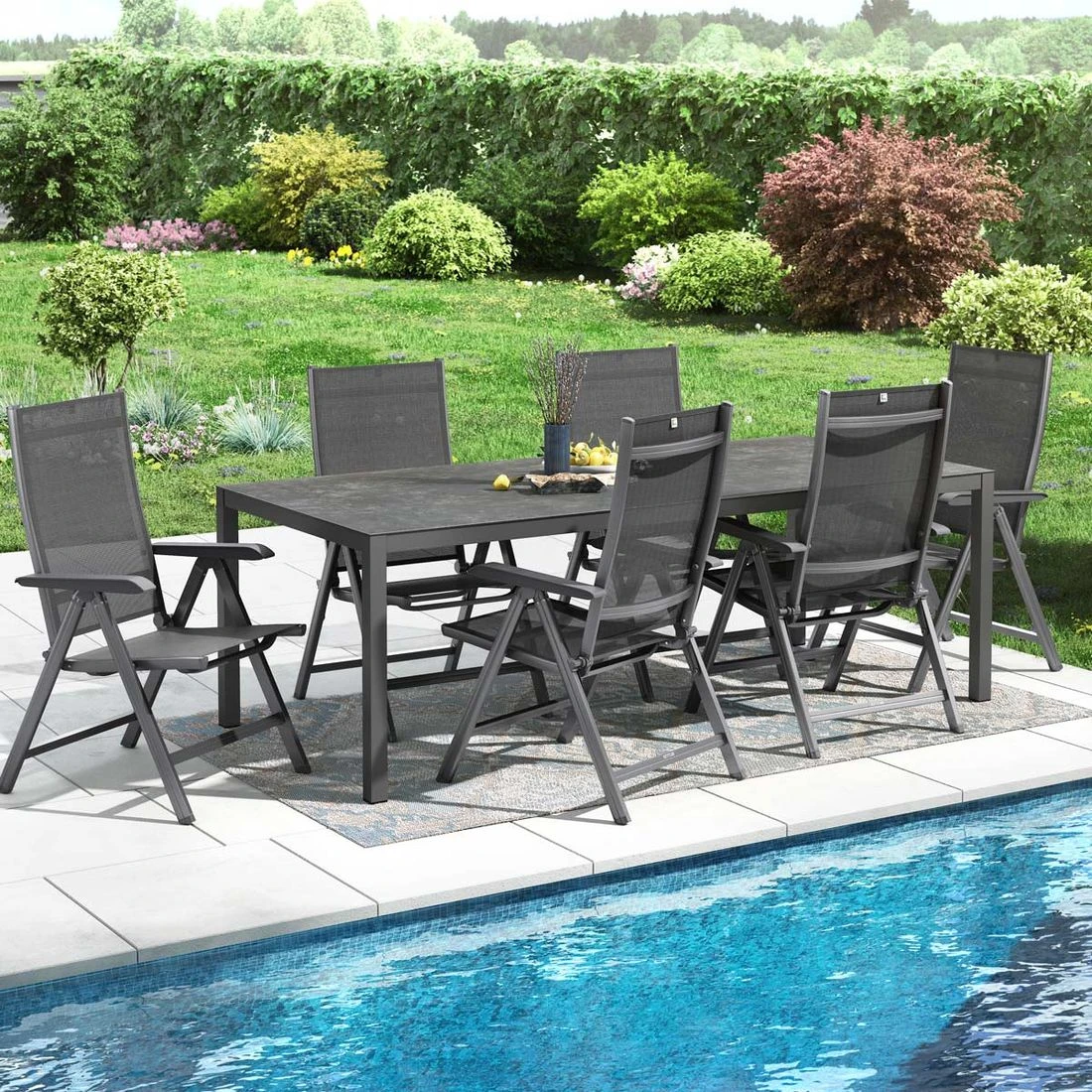 Kettler Basic Plus Gartenmöbelset 7-tlg. mit Tisch 220x100 cm Anthrazit Kettler Basic Plus Gartenmöbelset 7-tlg. Mit Tisch 220x100 Cm Anthrazit -Kettler kettler basic plus gartenmoebelset 7 tlg mit tisch 220x100 cm 1418629 1