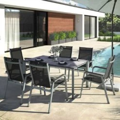 Kettler Basic Plus Gartenmöbelset 7-tlg.+Tisch 160x95cm Silber/Anthrazit 2 Kettler Basic Plus Gartenmöbelset 7-tlg.+Tisch 160x95cm Silber/Anthrazit -Kettler kettler basic plus gartenmoebelset 7 tlg tisch 160x95cm 1482550 1