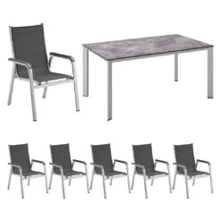 Kettler Basic Plus Gartenmöbelset 7-tlg.+Tisch 160x95cm Silber/Anthrazit 3 Kettler Basic Plus Gartenmöbelset 7-tlg.+Tisch 160x95cm Silber/Anthrazit -Kettler kettler basic plus gartenmoebelset 7 tlg tisch 160x95cm 1482550 2
