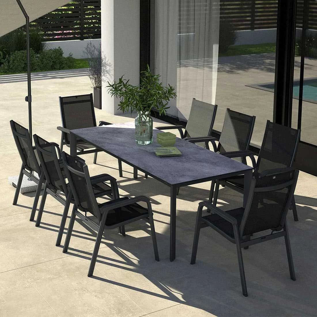 Kettler Basic Plus Gartenmöbelset 9-tlg. + Tisch 180x95cm Anthrazit Kettler Basic Plus Gartenmöbelset 9-tlg. + Tisch 180x95cm Anthrazit -Kettler kettler basic plus gartenmoebelset 9 tlg tisch 180x95cm 1482583 1