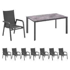 Kettler Basic Plus Gartenmöbelset 9-tlg. + Tisch 180x95cm Anthrazit 2 Kettler Basic Plus Gartenmöbelset 9-tlg. + Tisch 180x95cm Anthrazit -Kettler kettler basic plus gartenmoebelset 9 tlg tisch 180x95cm 1482583 2