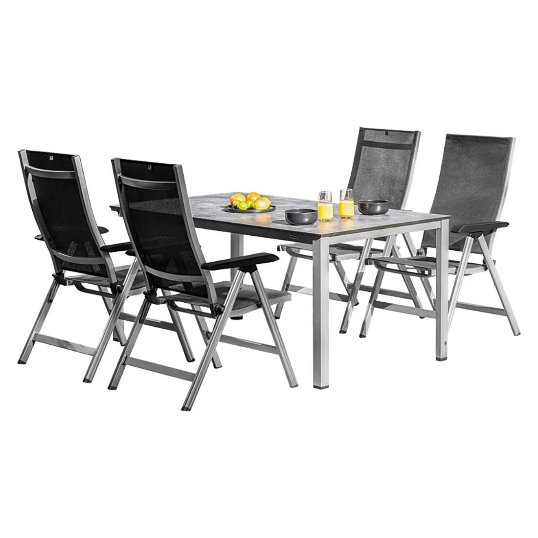 Kettler Basic+ Premium Gartenmöbel-Set 5-tlg. Tisch 160x95cm Silber/Lakritz Kettler Basic+ Premium Gartenmöbel-Set 5-tlg. Tisch 160x95cm Silber/Lakritz -Kettler kettler basic premium gartenmoebel set 5 tlg t160x95cm 1476467 1