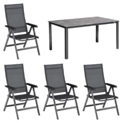 Kettler Basic+ Premium Gartenmöbel-Set 5-tlg. Tisch 160x90 Anthrazit/Lakritz 3 Kettler Basic+ Premium Gartenmöbel-Set 5-tlg. Tisch 160x90 Anthrazit/Lakritz -Kettler kettler basic premium gartenmoebel set 5 tlg tisch 160x90 1494364 2