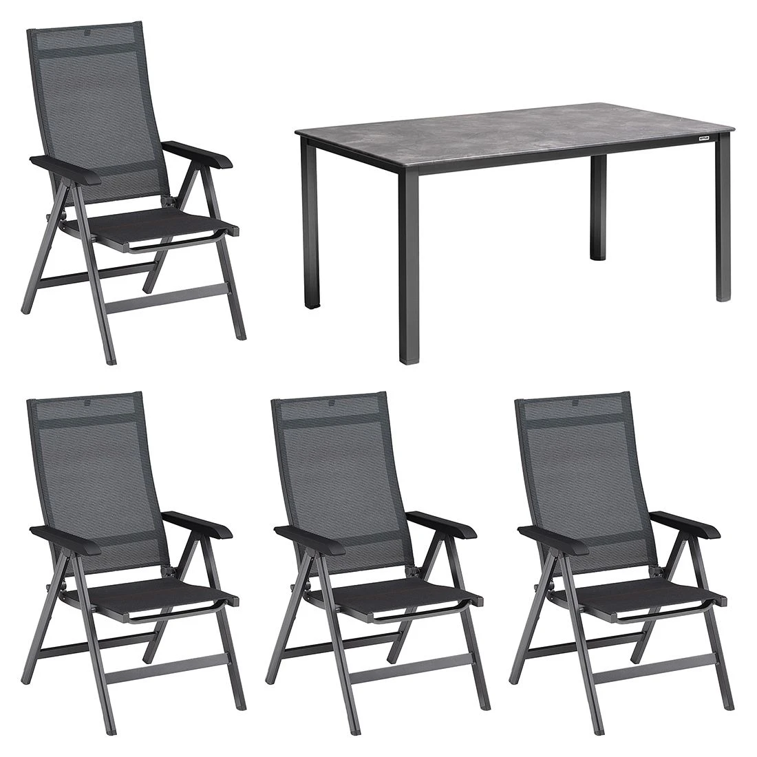 Kettler Basic+ Premium Gartenmöbel-Set 5-tlg. Tisch 160x90 Anthrazit/Lakritz Kettler Basic+ Premium Gartenmöbel-Set 5-tlg. Tisch 160x90 Anthrazit/Lakritz -Kettler kettler basic premium gartenmoebel set 5 tlg tisch 160x90 1494364 2